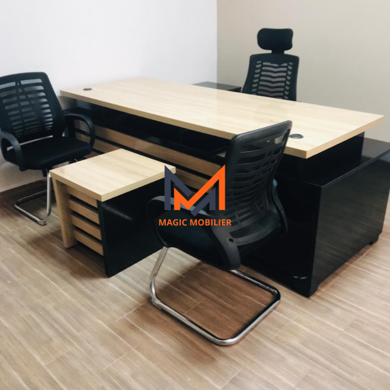 Bureau MALABO avec retour Réf A0224