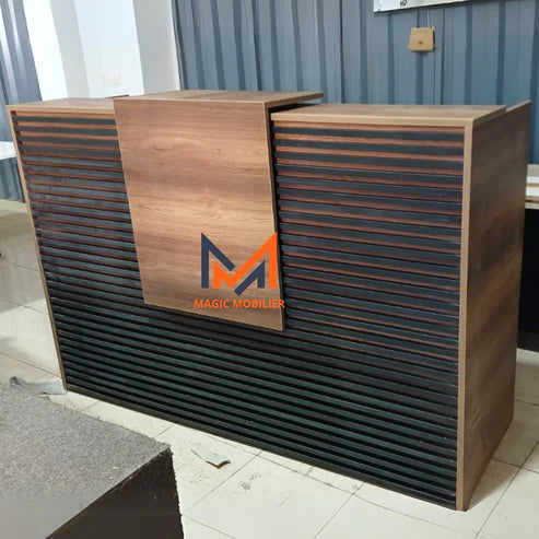 Comptoir d'accueil avec bardage Réf. A-2024-621