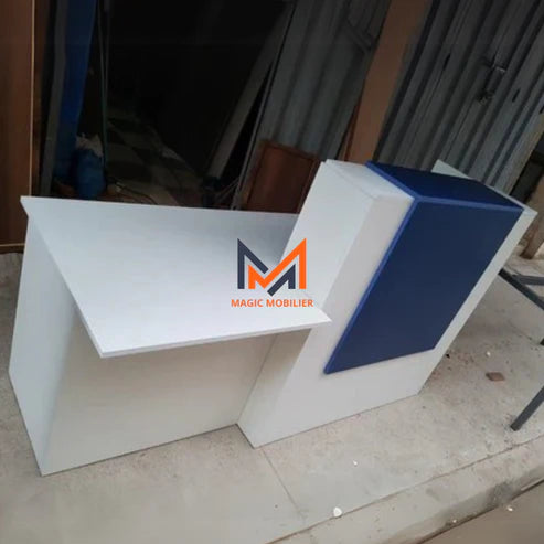 BUREAU COMPTOIR D'ACCUEIL AVEC CAISSON FIXE Réf. A0071