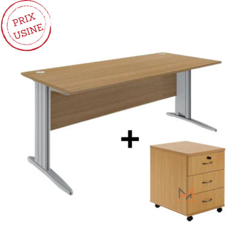 Bureau MOSCO semi métallique Réf A0368