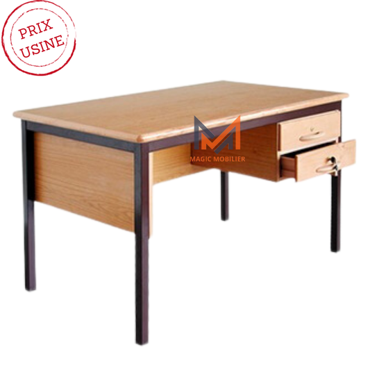 Bureau maitre avec tiroirs en bois A0202