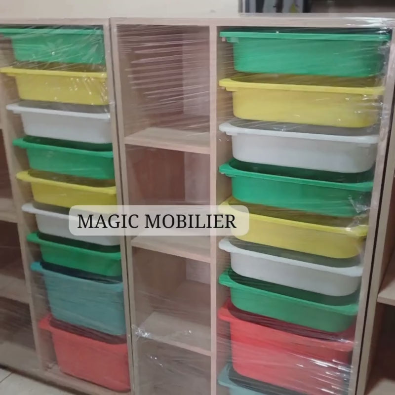 Meuble de rangement avec bacs en plastique A-2026-182