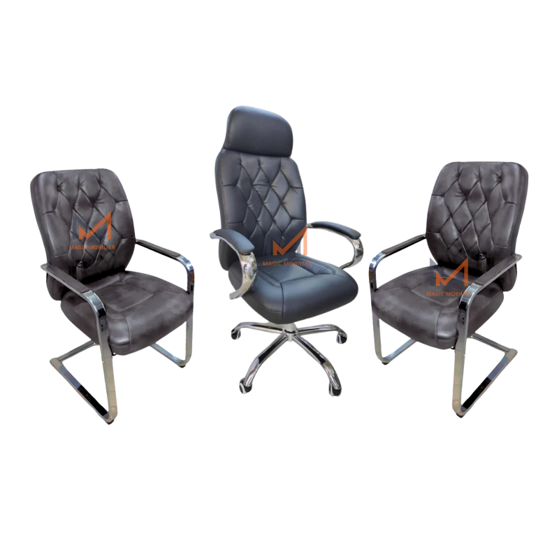 Ensemble Fauteuil Ergonomique VIGO noir Réf. A0398