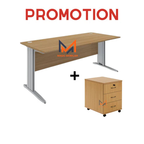 Bureau MOSCO semi métallique Réf A0368