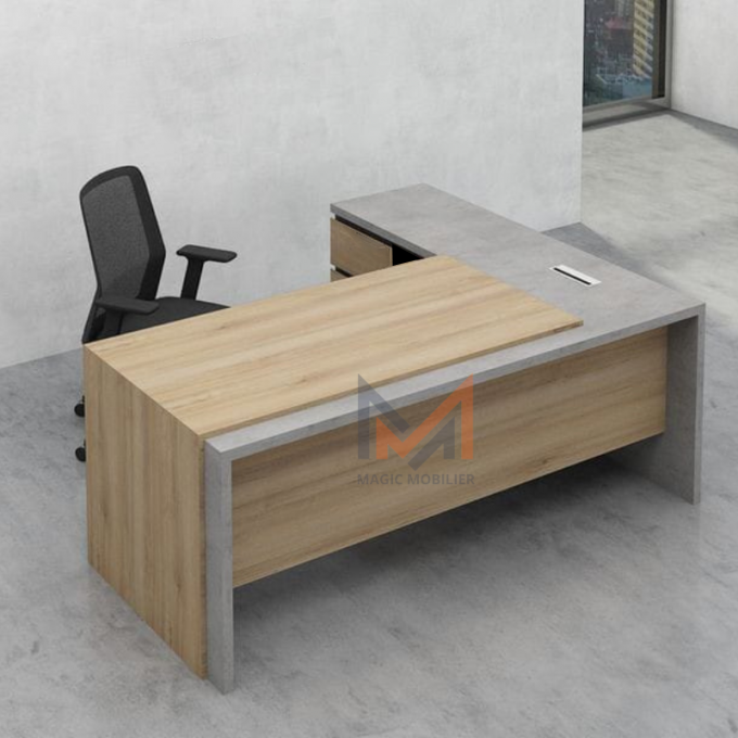 Bureau avec retour et caisson Réf A0122